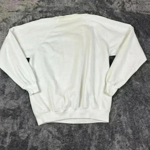 Vtg Hanes Activewear '36 Ford Sweatshirt Made In USA Size L/XL White Pullover - Picture 11 of 14